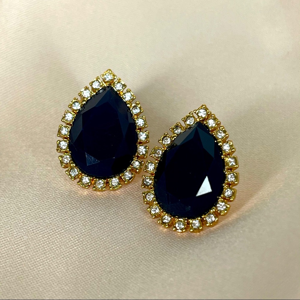 Navy Teardrop Kate Spade Earrings